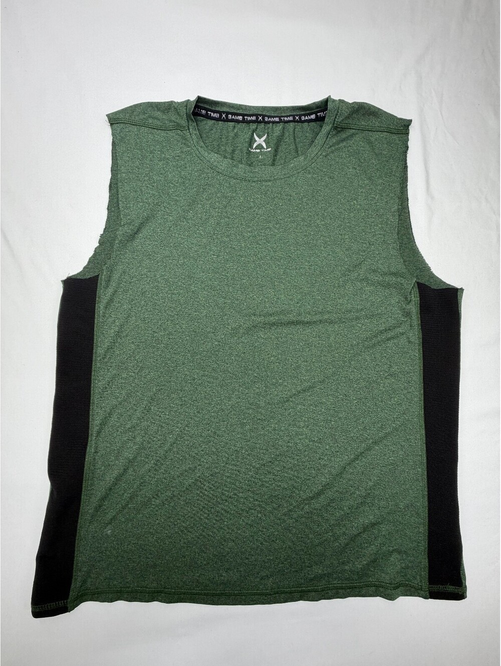 Game Time X Men's Tank Top Sleeveless Crew Neck Size Large Green